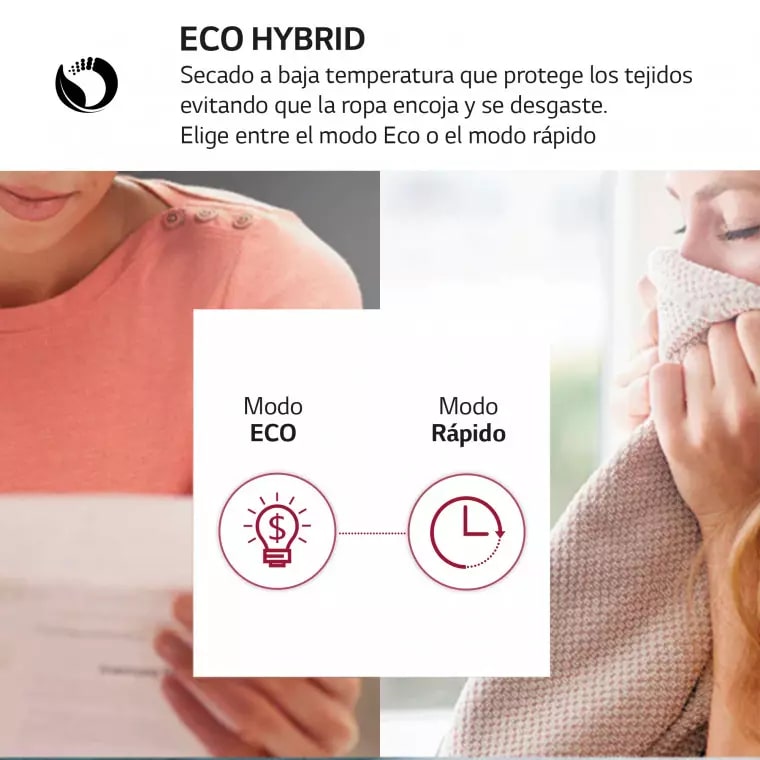 LG Outlet Torre de Lavado, Blanca, Lavadora inteligente 9kg, 1400rpm, 10% más eficiente que A + Secadora 9kg, A+++, TORRE0909PR.OUTLET